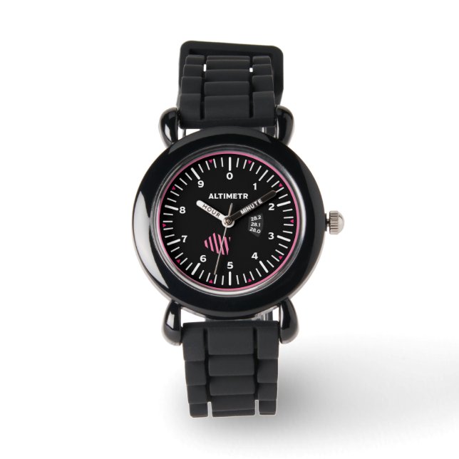Reloj De Pulsera Altimetr Lady Pilot Aviation Geek (Anverso)