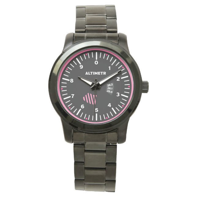 Reloj De Pulsera Altimetr Lady Pilot Aviation Geek (Anverso)