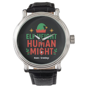 Reloj De Pulsera Altura Elf Humano Puede Ser Divertido Navidad Cort