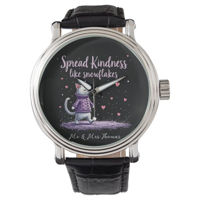 Reloj De Pulsera Amabilidad generalizada como copos de nieve acoged (Anverso)