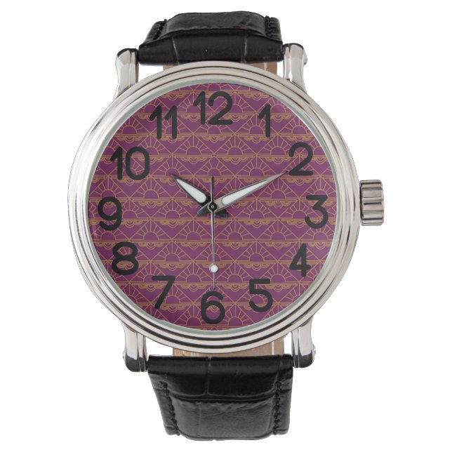 Reloj De Pulsera Amanecer Art Deco (Anverso)