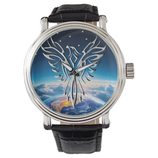 Reloj De Pulsera Amanecer de águila plateada (Anverso)
