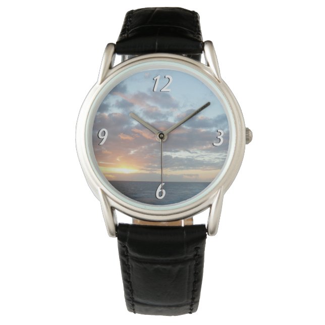 Reloj De Pulsera Amanecer en el mar I Pastel (Anverso)