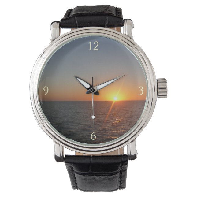 Reloj De Pulsera Amanecer en el Mar III Océano Atlántico (Anverso)