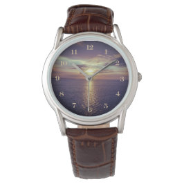 Reloj De Pulsera Amanecer Sobre Una Hermosa Vista Del Océano