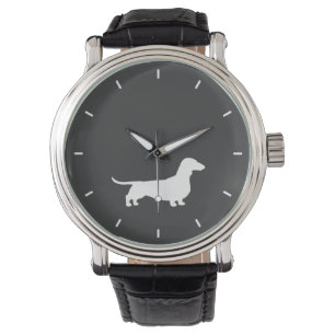 Reloj De Pulsera Amante blanco del perro de la salchicha de
