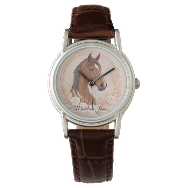 Reloj De Pulsera Amante de los caballos (Anverso)