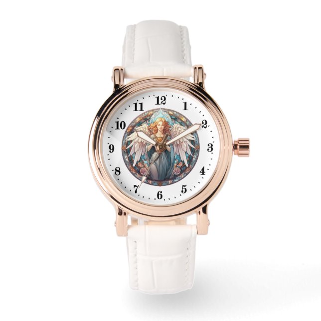 Reloj De Pulsera Amantes de Ángel Elegante Religioso (Anverso)