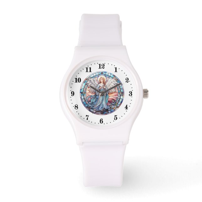 Reloj De Pulsera Amantes de Ángel Elegante Religioso (Anverso)