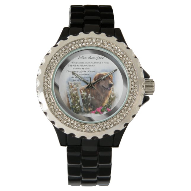 Reloj De Pulsera Amantes de Golden Retriever (Anverso)