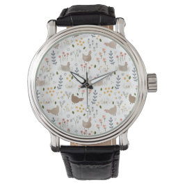 Reloj De Pulsera Amantes de pollo corral Bonito animal Floral