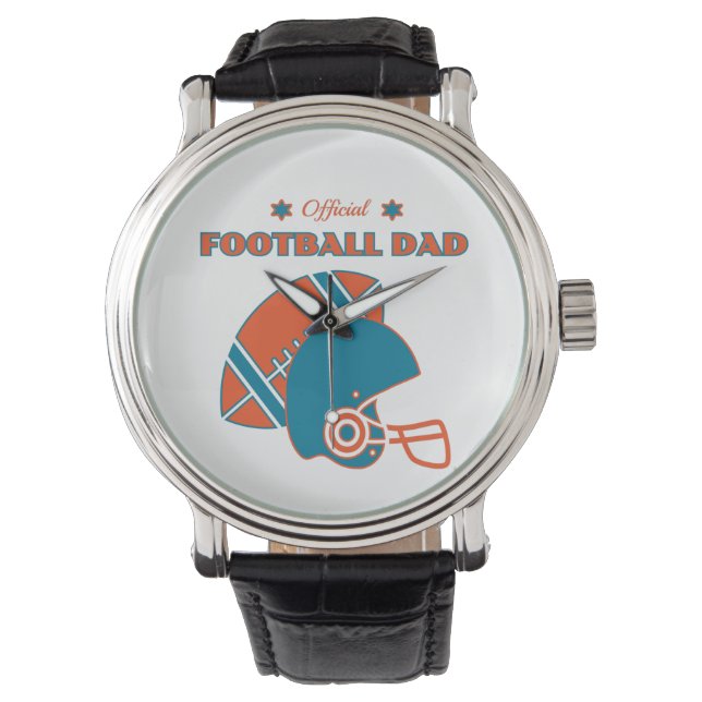 Reloj De Pulsera Amantes del fútbol naranja azul (Anverso)