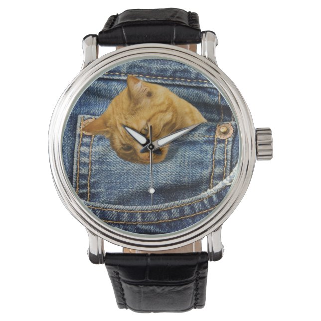 Reloj De Pulsera Amantes del gato lindo Regalo de Keepsake (Anverso)