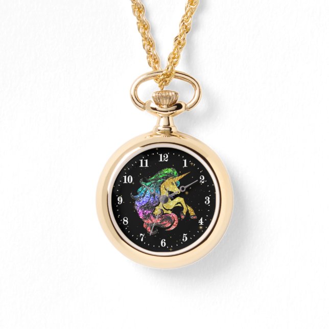 Reloj De Pulsera amantes del unicornio de fantasía (Anverso)