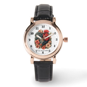 Reloj De Pulsera Amantes personalizables de gallos locos lindos