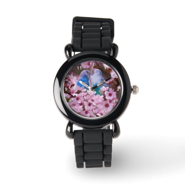 Reloj De Pulsera Amantes y flores rosas (Anverso)