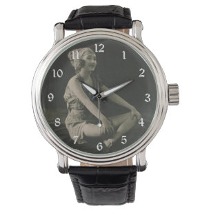 Reloj De Pulsera Amar a un pobre Chica de la doncella sentada en la
