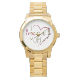 Reloj De Pulsera Amar el corazón del Día de la Madre de mamá