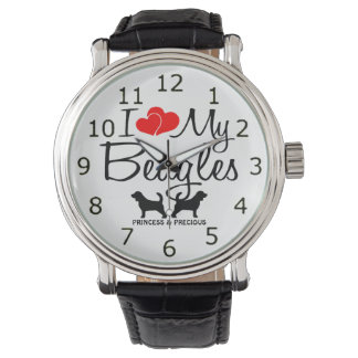 Reloj De Pulsera Amar mis dos Beagles