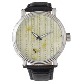 Reloj De Pulsera Amárico Fidel en Pergamino Antiguo