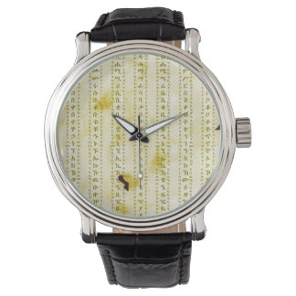 Reloj De Pulsera Amárico Fidel en Pergamino Antiguo