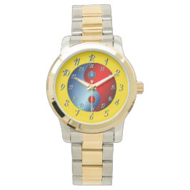 Reloj De Pulsera Amarillo cálido Unisex Yen Yang Watch