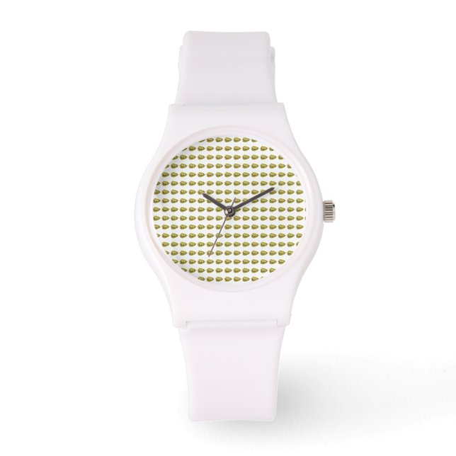 Reloj De Pulsera Amarillo circular (Anverso)