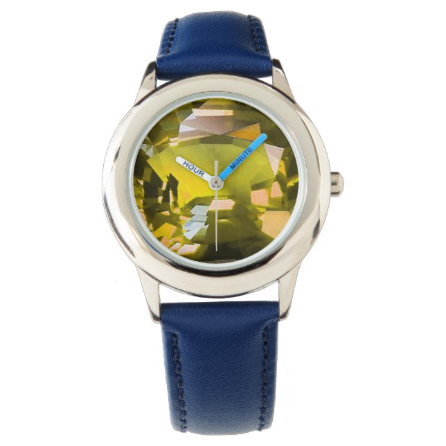 Reloj De Pulsera Amarillo Gemstone Citrino (Anverso)