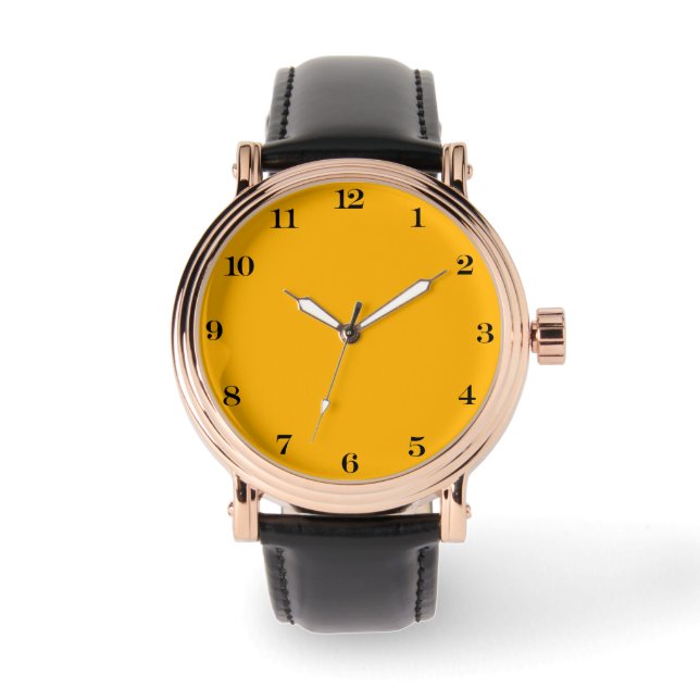 Reloj De Pulsera Amarillo Imperial Sólido (Anverso)