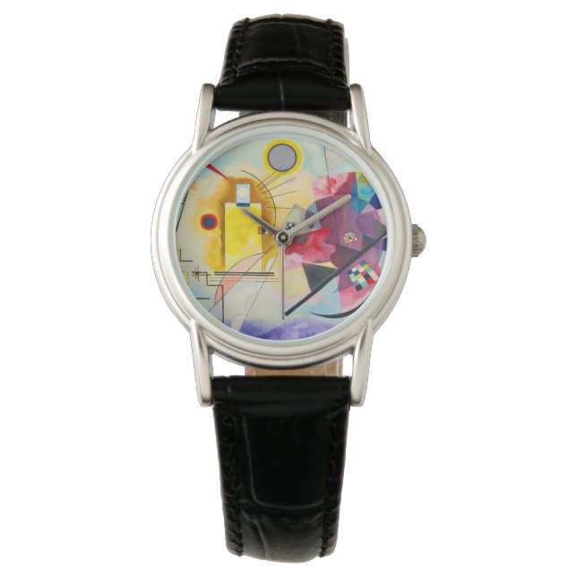 Reloj De Pulsera Amarillo-Rojo-Azul de Kandinsky (Anverso)