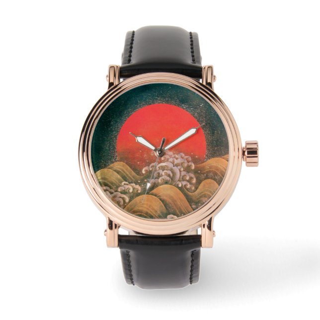 Reloj De Pulsera AMATERASU SUN GODDESS rojo, amarillo, negro (Anverso)