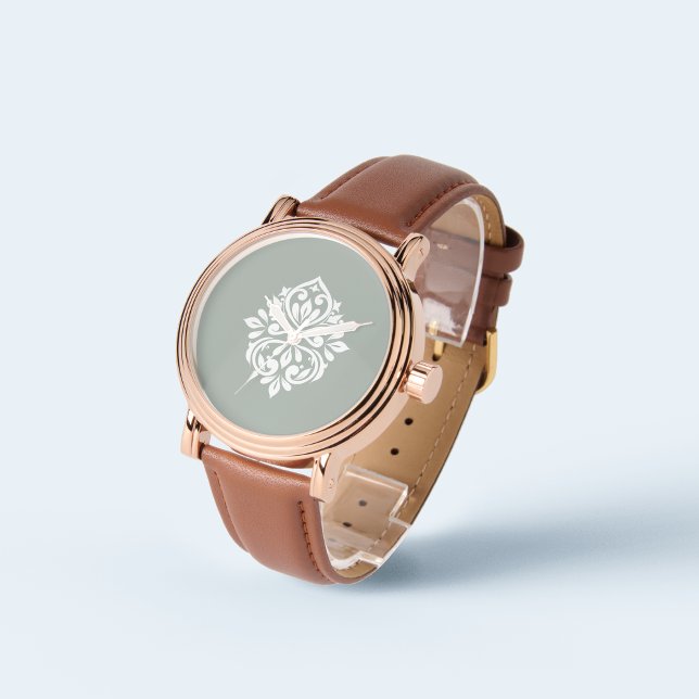 Reloj De Pulsera Ambiencia de Damasco Olivo pálido (Subido por el creador)