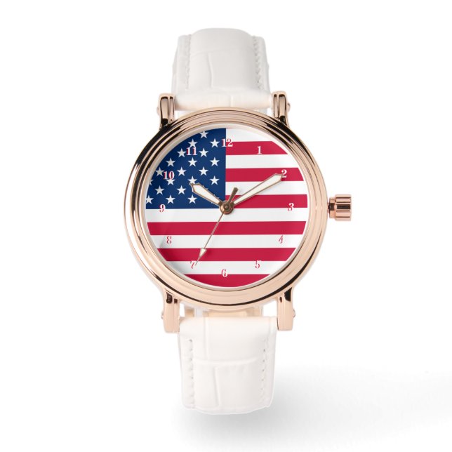 Reloj De Pulsera America Flag Watch USA (Anverso)