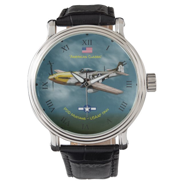 Reloj De Pulsera American Classic P51D Mustang (Anverso)