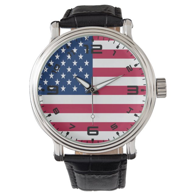 Reloj De Pulsera American Flag Pride Design-76353 (Anverso)