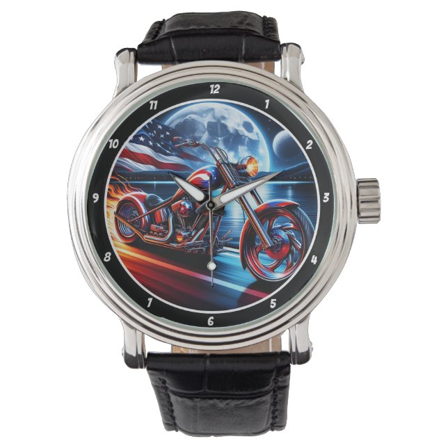 Reloj De Pulsera American Ride, Moonlit Horizon Watch. (Anverso)