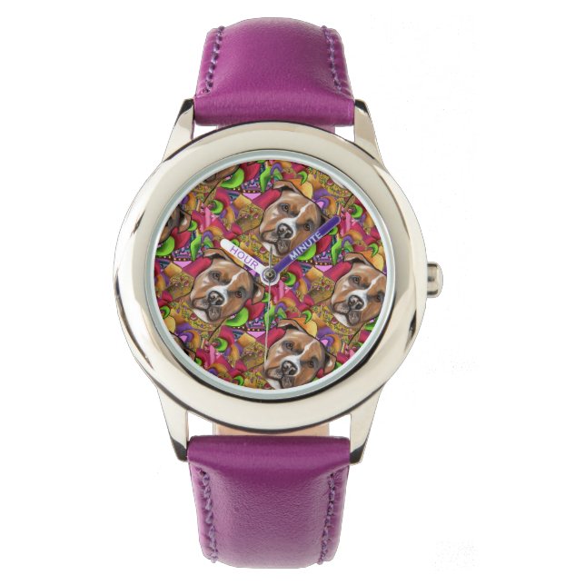 RELOJ DE PULSERA AMERICAN STAFFORDSHIRE TERRIER  (Anverso)