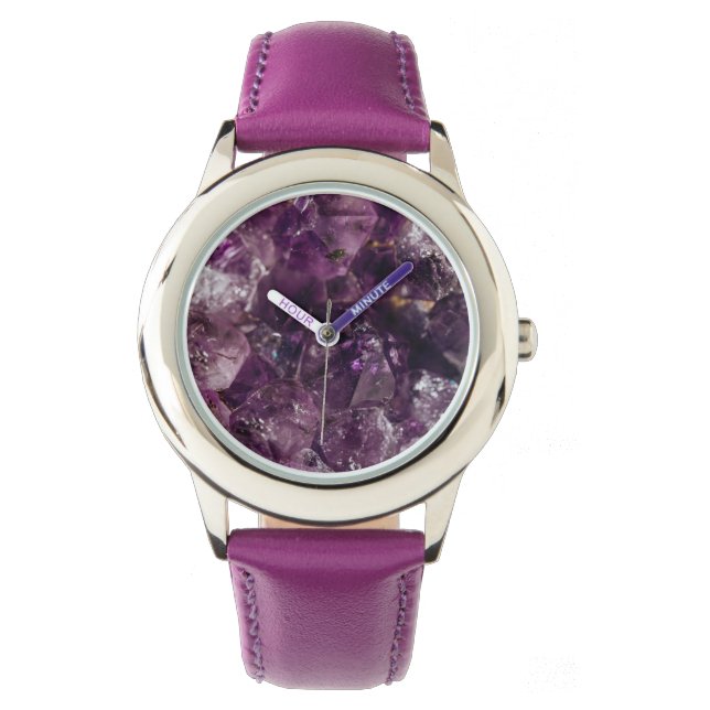 Reloj De Pulsera Amethyst Crystal Energy Amethyst Quartz (Anverso)