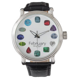 Reloj De Pulsera Amethyst, Febrero Birthstone