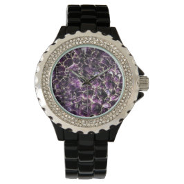 Reloj De Pulsera Amethyst Gemstone Crystal Print