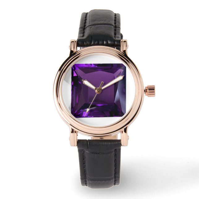 Reloj De Pulsera Amethyst Gemstone Purple (Anverso)