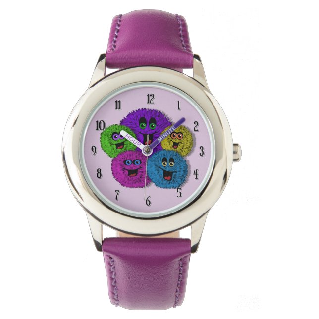 Reloj De Pulsera Amistosos acertijos Fuzzles Cables Criaturas Chica (Anverso)