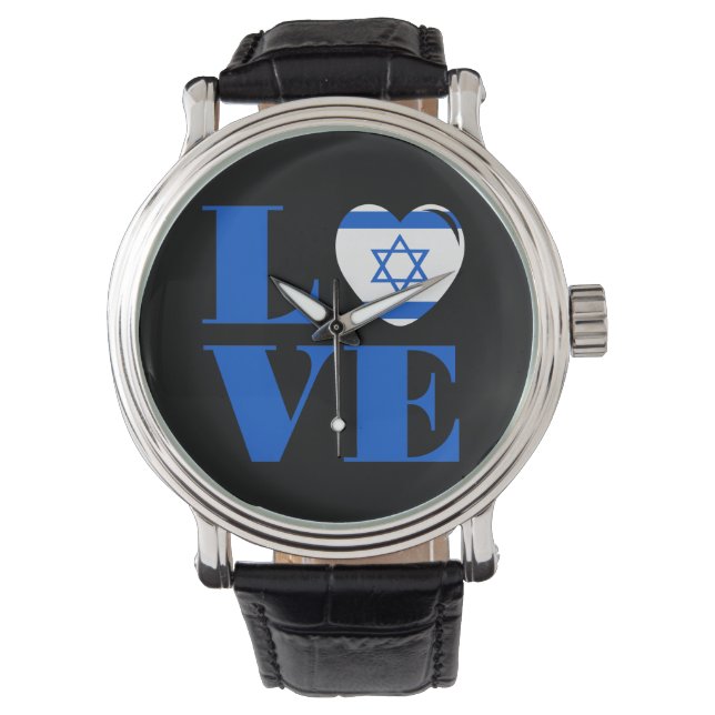 Reloj De Pulsera Amo a Israel (Anverso)