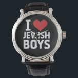 Reloj De Pulsera Amo a los chicos judíos que corazón a los judíos H<br><div class="desc">Amo a los chicos judíos que corazón a los judíos Hanukkah</div>
