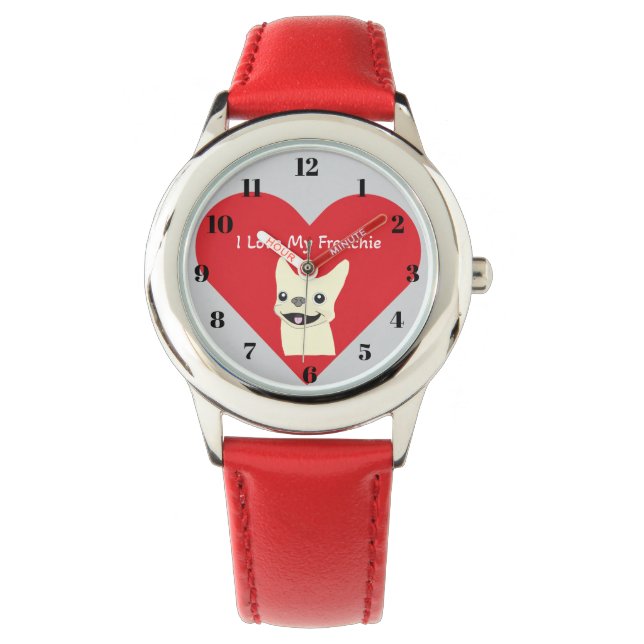 Reloj De Pulsera Amo a mi Frenchie,  (Anverso)