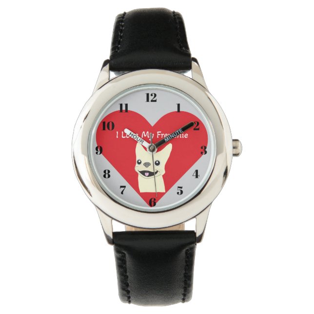 Reloj De Pulsera Amo a mi Frenchie,  (Anverso)