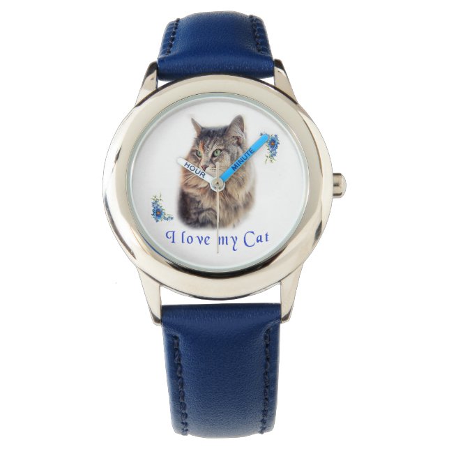 Reloj De Pulsera Amo a mi Gato (Anverso)