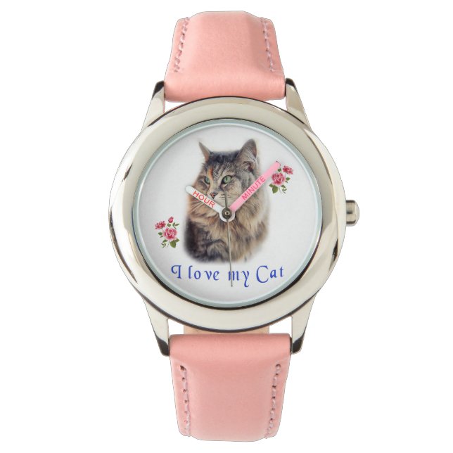 Reloj De Pulsera Amo a mi Gato (Anverso)