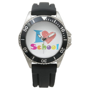 Reloj De Pulsera Amo La Escuela. De vuelta a la escuela. Clave de c