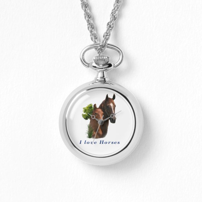 Reloj De Pulsera Amo los Caballos (Anverso)